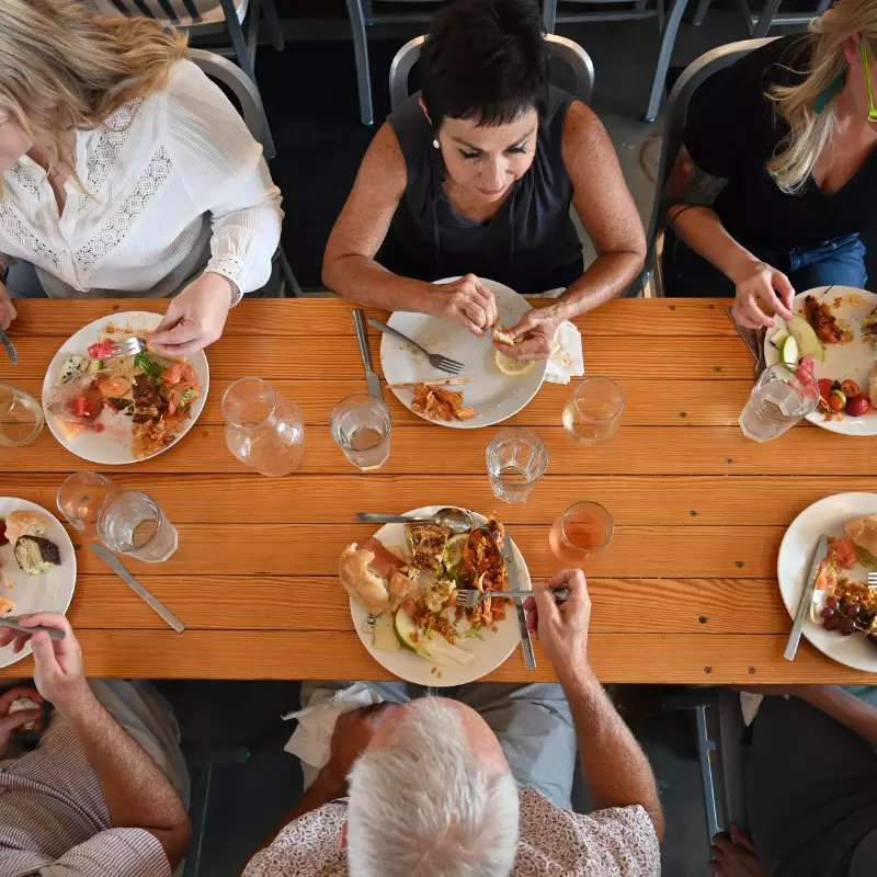 group at dining table