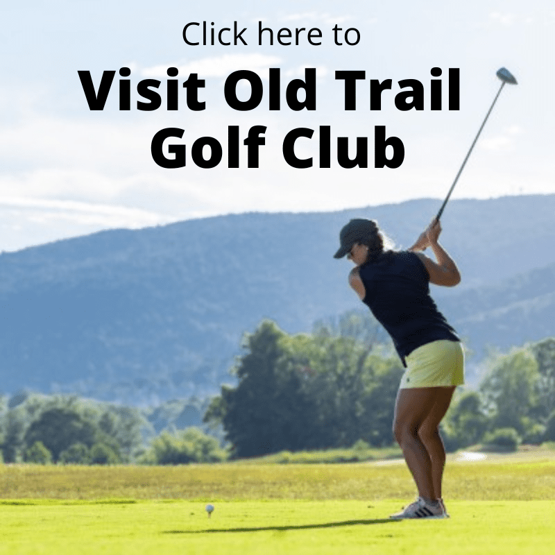 female golfer drives ball at Old Trail