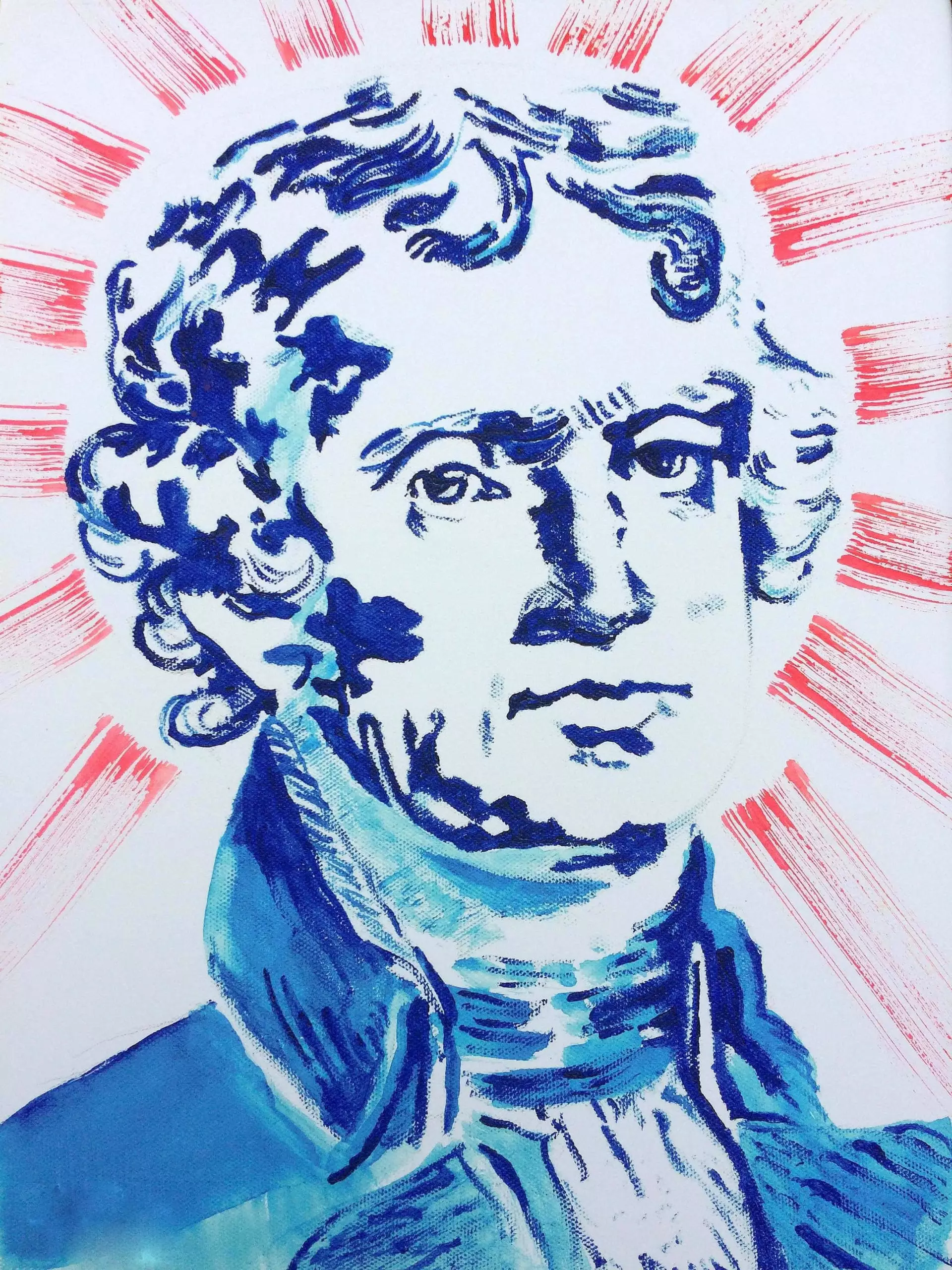 Colorful portrait of Thomas Jefferson